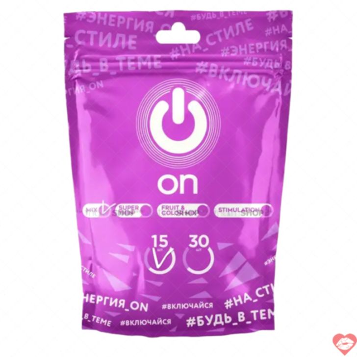 ON Mix Pack Bao Cao Su 15 Cái Mỏng Màu Sắc Đa Dạng 