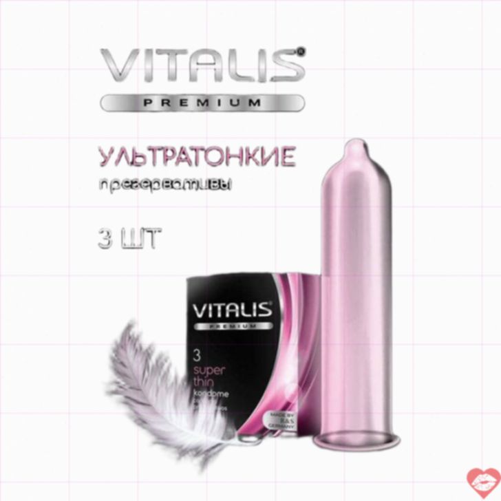 Bao Cao Su Vitalis Premium Siêu Mỏng Malaysia Tự Nhiên 