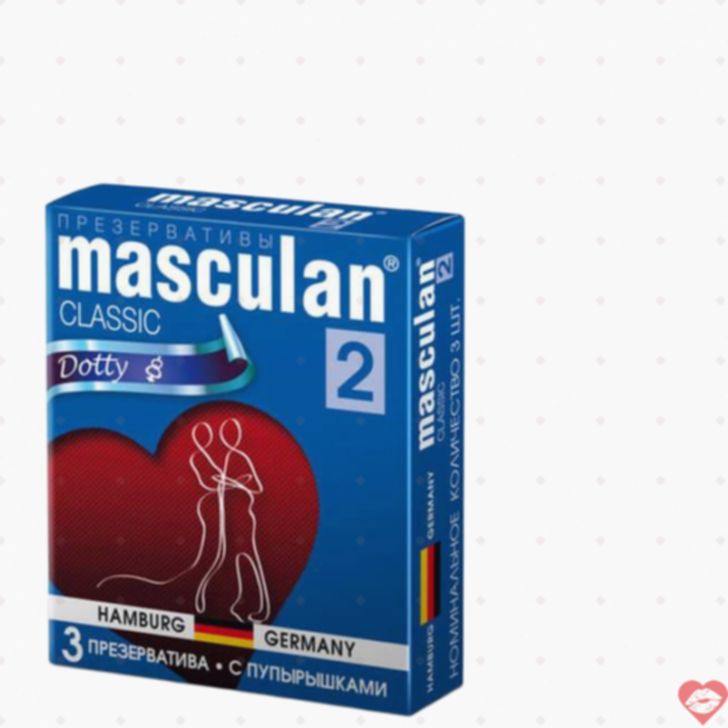 Masculan Dotty bao cao su gợn sóng 3pcs kích thích 