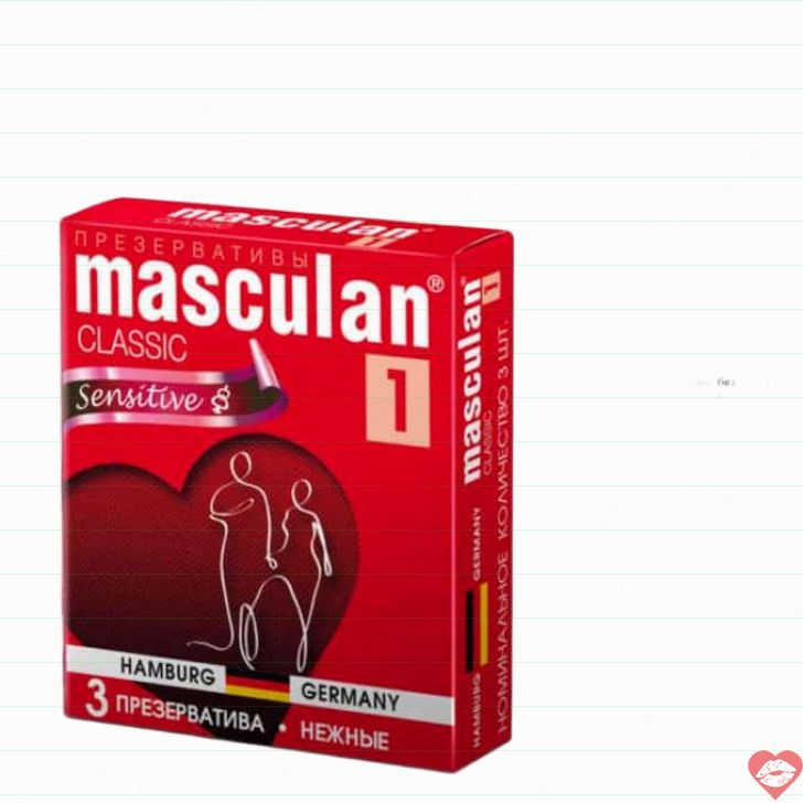 Masculan Classic Sensitive Bao 3cái Mỏng Nhạy Tự Nhiên 