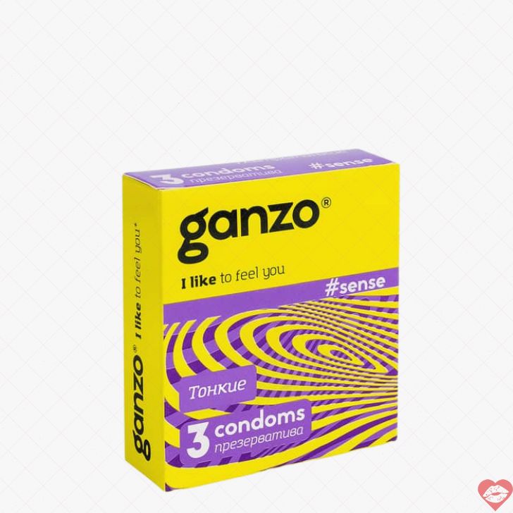 Bao Cao Su Ganzo Sense Mỏng 3pcs Cảm Giác 100% Tự Nhiên 