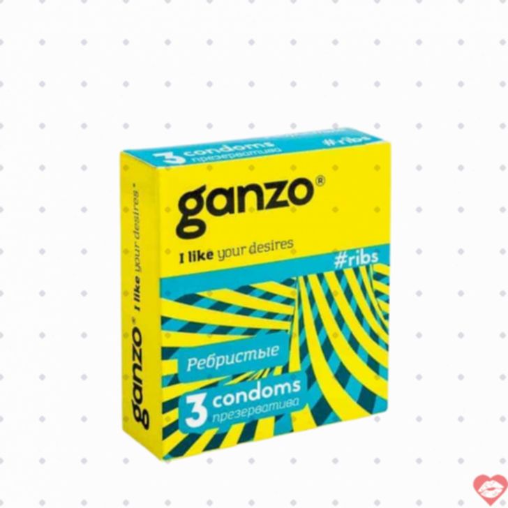 Con Ganzo Ribs Gân Nổi 3pcs Kích Thích An Toàn Đam Mê 