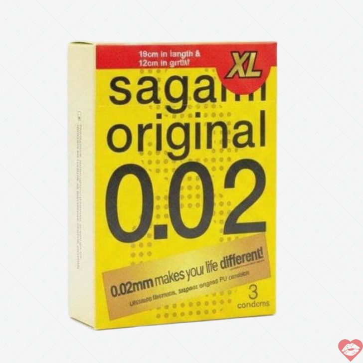 Sagami 0.02 XL Polyurethane 3c Mỏng An Toàn Siêu Mỏng 