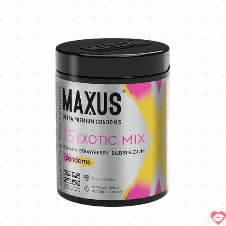 Maxus Exotic Mix Bao Cao Su Hương Màu 15 Miếng Kích Thích Đam Mê 