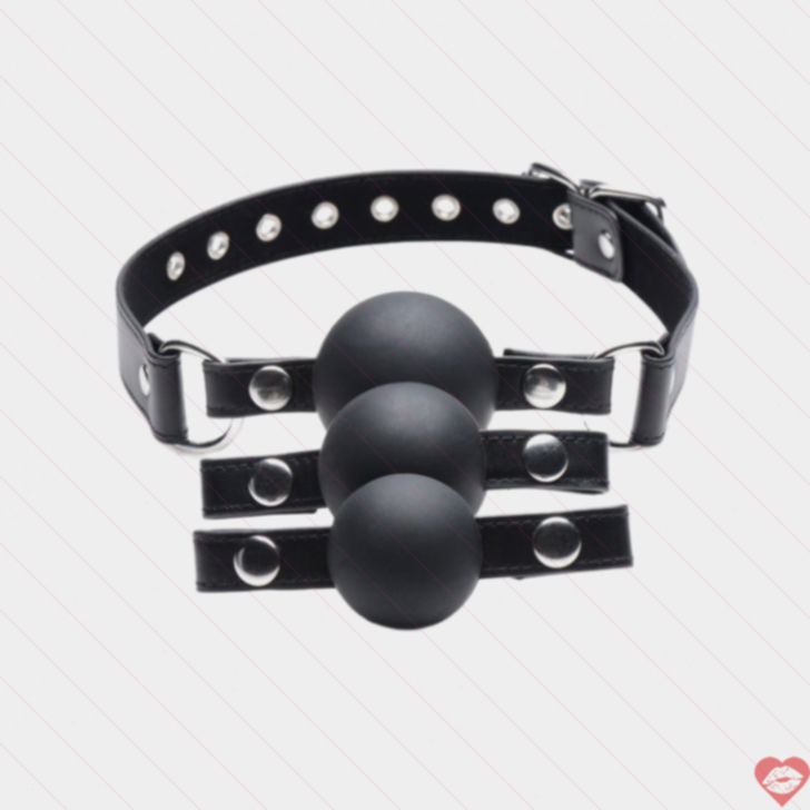 Gag Silicone Strict Đen Tháo Lắp Dễ Kiểm Soát 