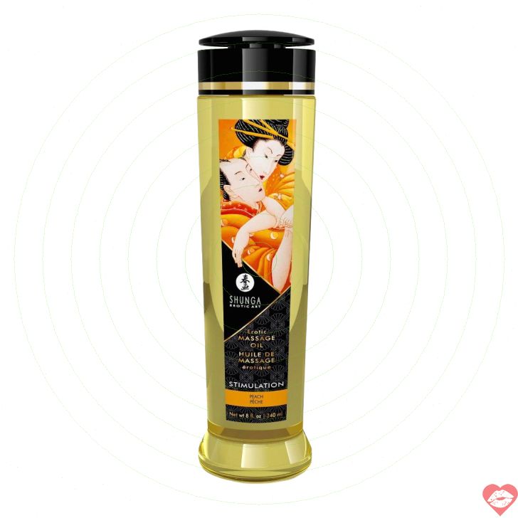 Shunga Dầu Massage Đào 240ml Hữu Cơ Mềm Mịn Ngọt 
