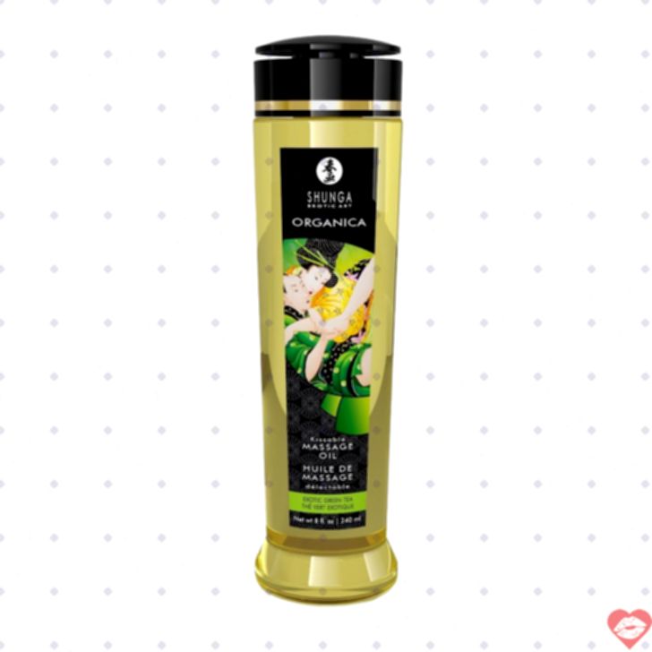 Shunga Dầu Massage Trà Xanh 240ml Ăn Được Khiêu Gợi Ngọt Ngào 