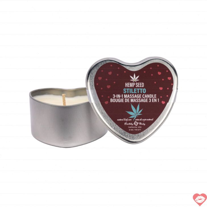 Nến Massage 3in1 Earthly Body Tim Đỏ Lãng Mạn 