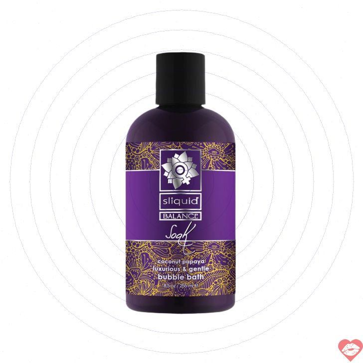 Sliquid Soak bọt tắm dịu nhẹ da nhạy thư giãn kích thích 