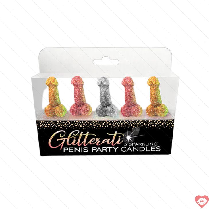 Nến tiệc Glitter Penis 5 cây lấp lánh 