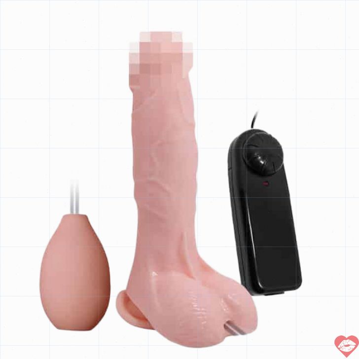Baile Ejection Dildo Vibro Phun 19cm Púm Dây Điều Khiển