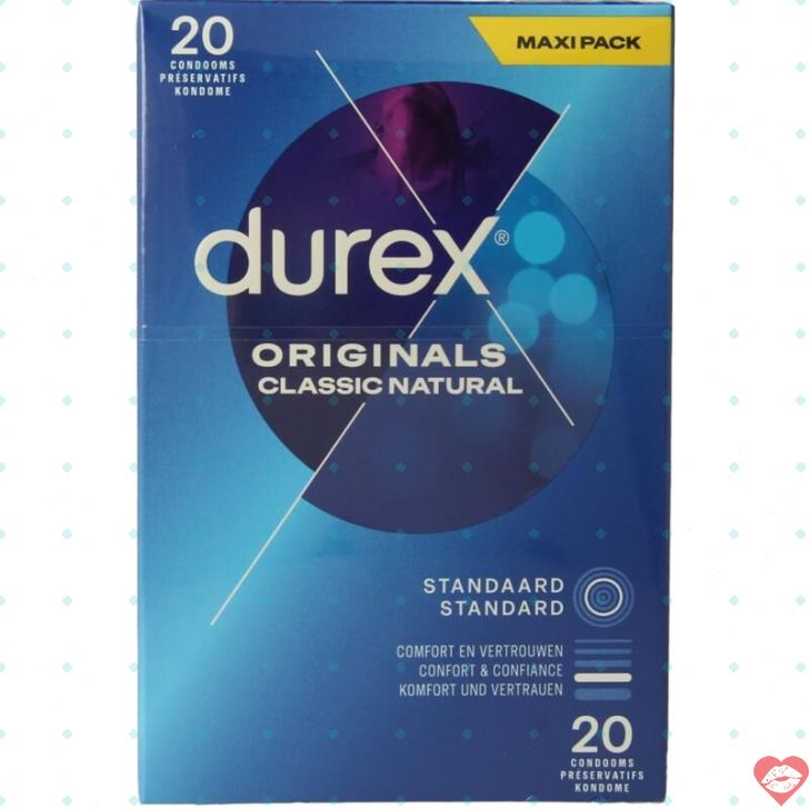 Bao cao su Durex Classic Natural hộp 20 chiếc