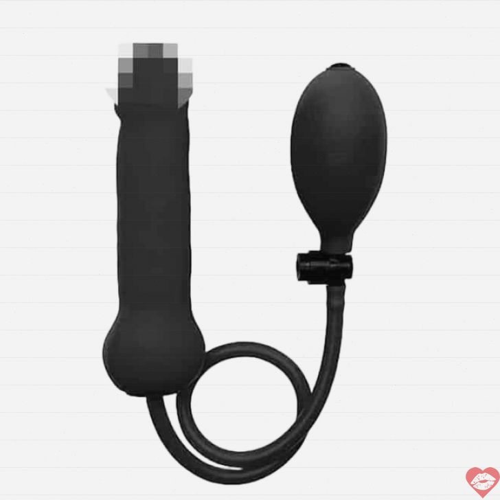 Shots Ouch dildo silicone bơm phồng đen 4.6cm