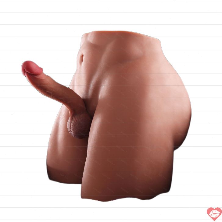 Male Torso Dildo 16kg Mông Nâu Thực Tế Nặng 