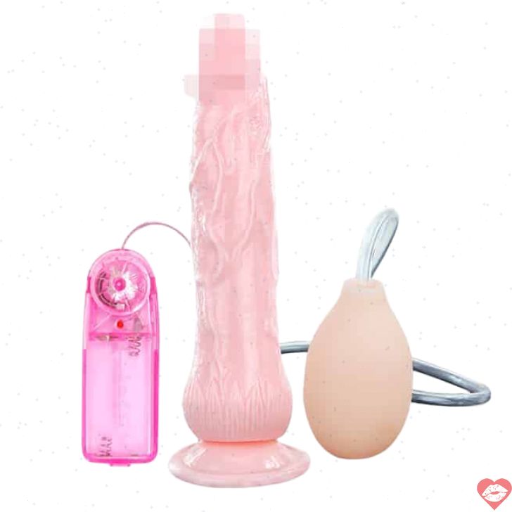 Baile Eros Fountain Dildo Phun + Dao Động Hồng 21cm