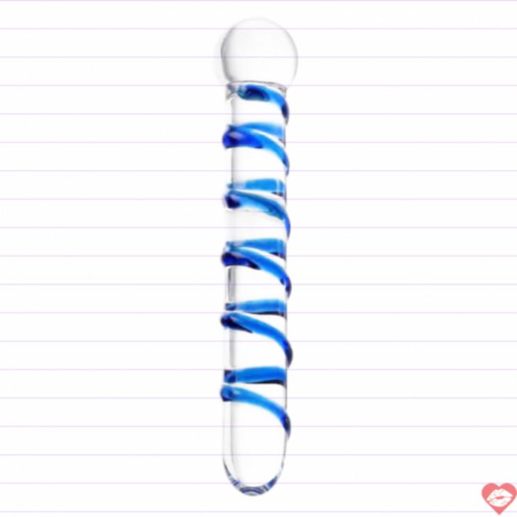 Double end Sexus Glass 19cm xanh trong suốt cứng