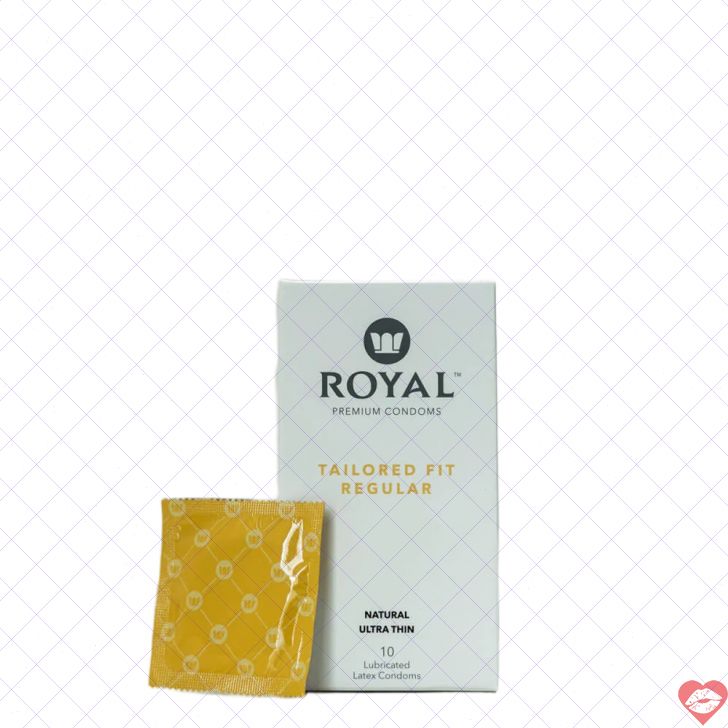 Royal Tailored Fit Condom Mỏng Vegan An Toàn Mịn 