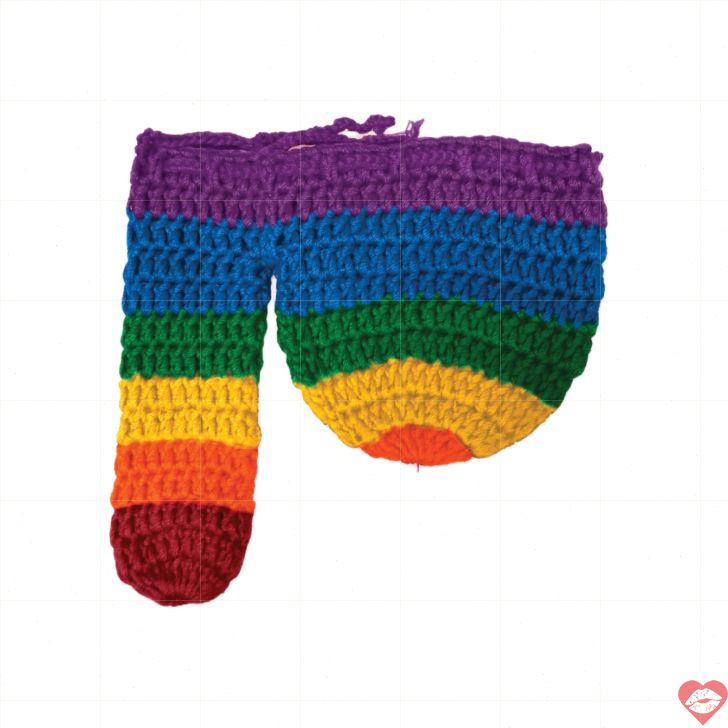 Rainbow Willy Warmer Phụ Kiện Giữ Ấm Vui Nhộn 