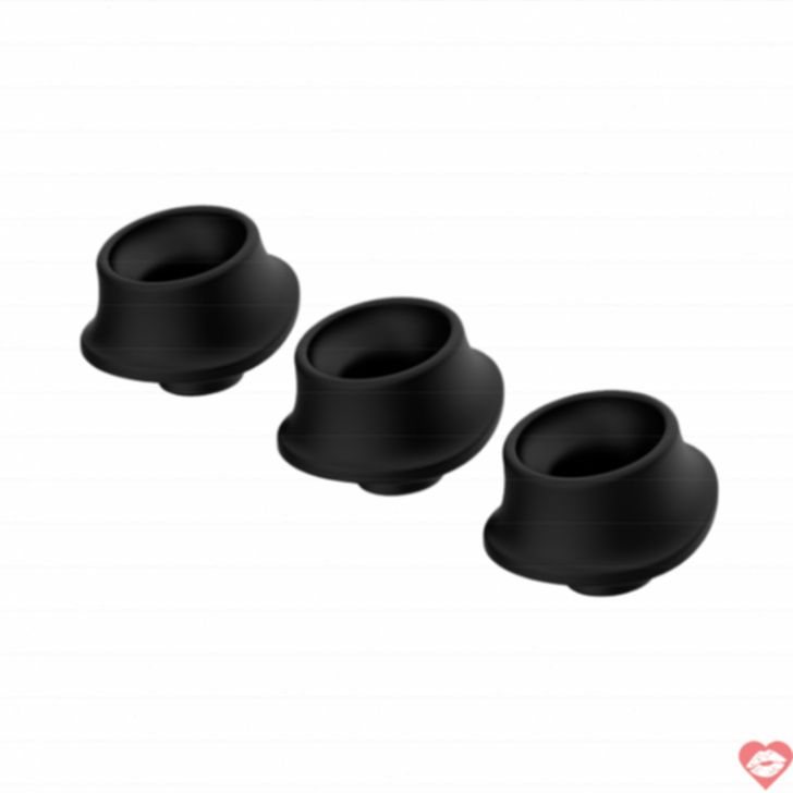 Womanizer Đầu Silicon L 3 Cái Đen Thay Thế Dài Hạn