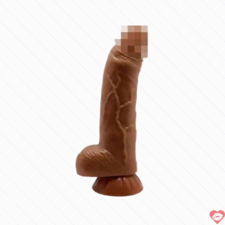 Baile Angelo 20cm Dương Vật Giả Nâu Bám Mạnh