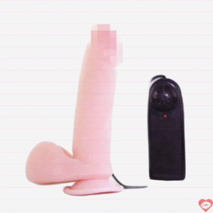 Dildo rung Baile 19.5cm da thịt hút chân thực mạnh mẽ bám chắc