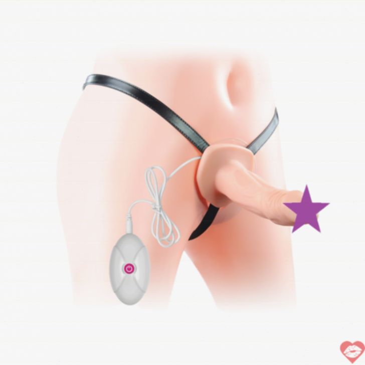 Lovetoy Đeo Đai Yang Vật Rung Da Nude 19cm Thật