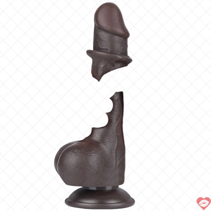 Lovetoy dương vật giả 13.2cm nâu da thật sướng