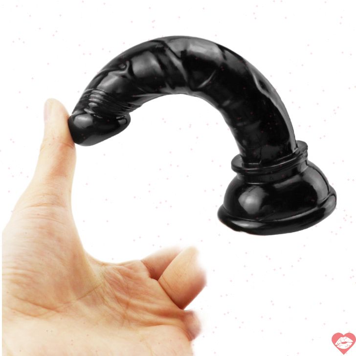 Falo đen mỏng 6 inch Hút Chân Không Mạnh