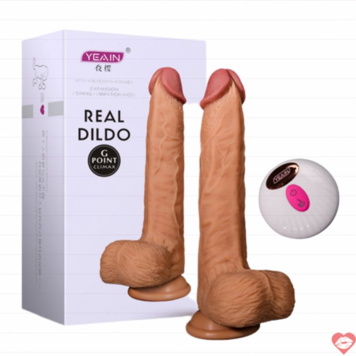 Yeain Telescopic Dildo Rung Nóng Lắc