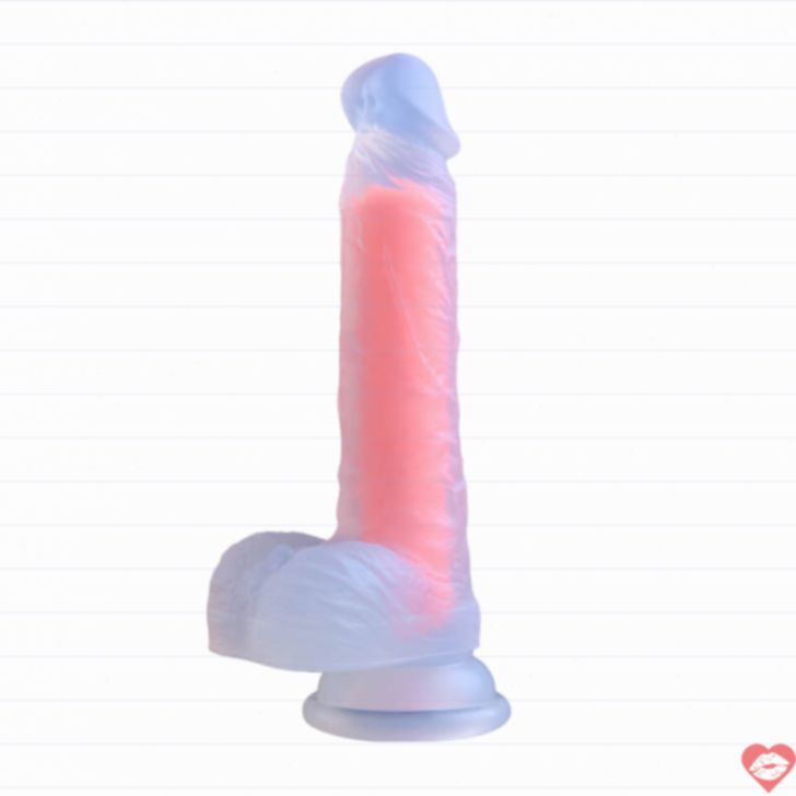 Yeain dildo cầu vồng silicon lớn thực tế rực rỡ