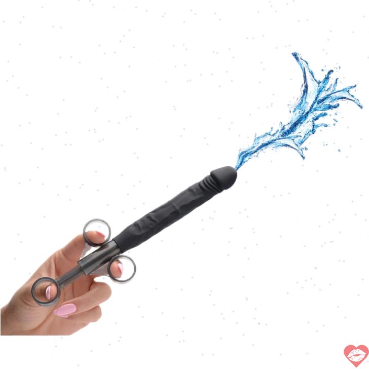 Jizz Shooter Dildo Bơm Tinh Silicon Thực Tế Mạnh Mẽ 