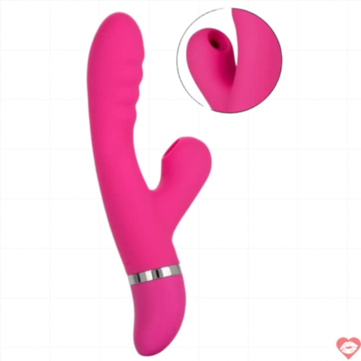Calexotics Foreplay Thỏ Hút Hồng 21cm Hôn Đam Mê 