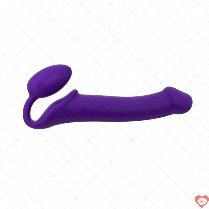 Strap-on Semi Realistic L Tím Linh Hoạt Thực 