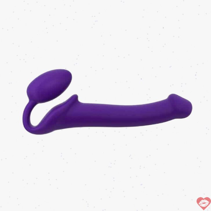 Strap-on Semi Realistic Tím 25cm Méo Linh Hoạt Đam Mê Nóng 