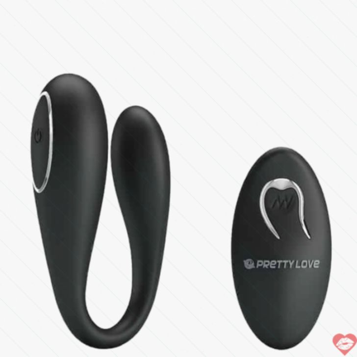 Pretty Love Algernon Couple Vibro Đen Remote 9.6cm
