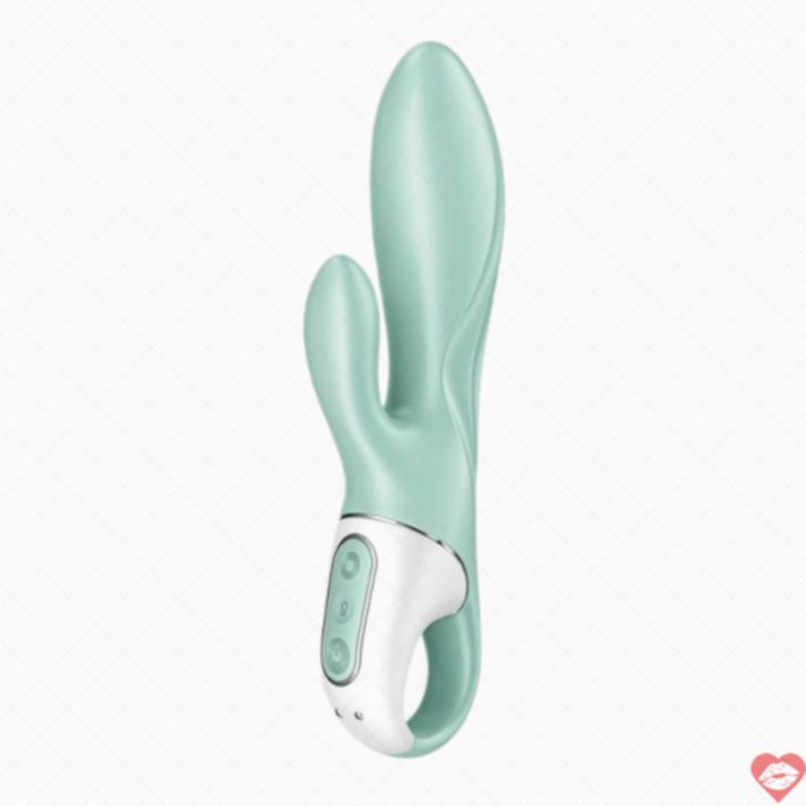 Satisfyer Air Pump Bunny 5 Xanh Bơm Rung Thỏ Đỉnh