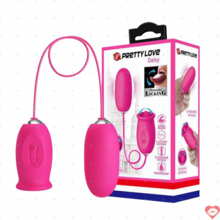 Vibro trứng Pretty Love Daisy hồng kích thích âm vật 12 chế độ