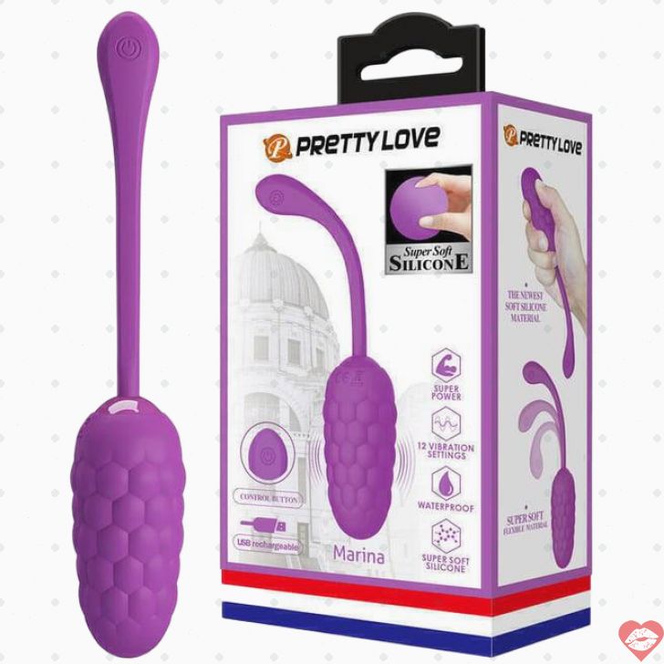 Pretty Love Marina Egg Tím Rung 12 Chế Độ USB
