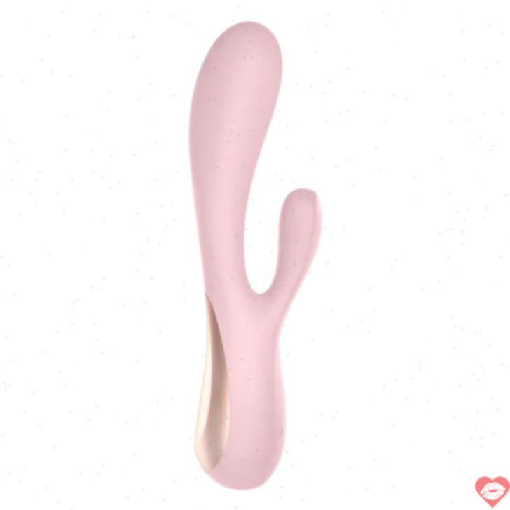 Satisfyer Mono Flex Rabbit 20cm Hồng Rung đôi