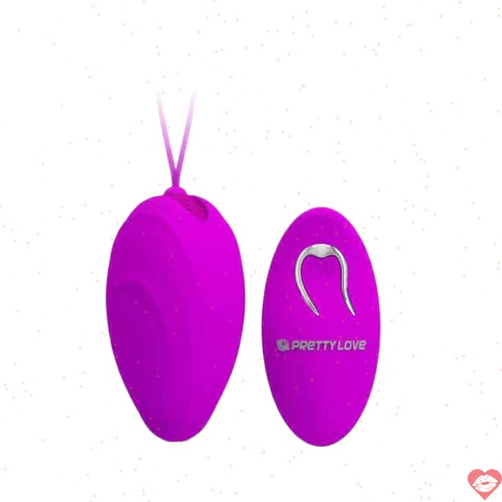 Vibro Egg Pretty Love Hyper Tím Remote 7.8cm Mạnh