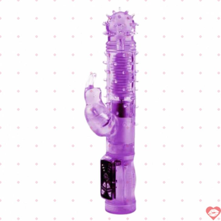 Vibrô thỏ Baile Happy Rabbit hồng xoay gel mạnh mẽ