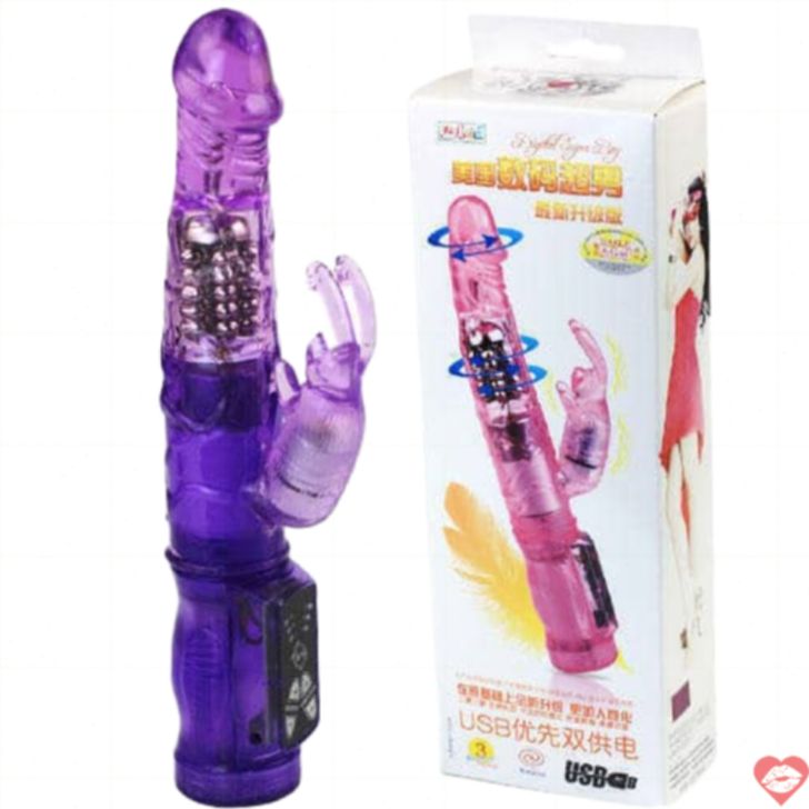 Baile Super Boy rotator tím clitoris 21cm 3.5cm xoay hút phê
