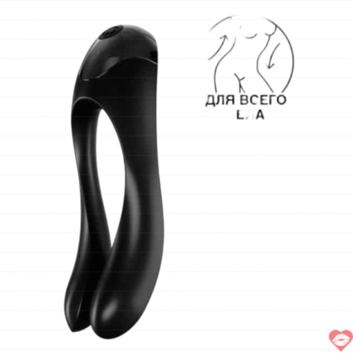 Satisfyer Candy Cane Mini Vibro Đen U Lưỡi