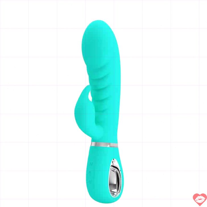 Vibro Thỏ Pretty Love Prescott Ngọc Lam Gợn Sóng Điên Cuồng