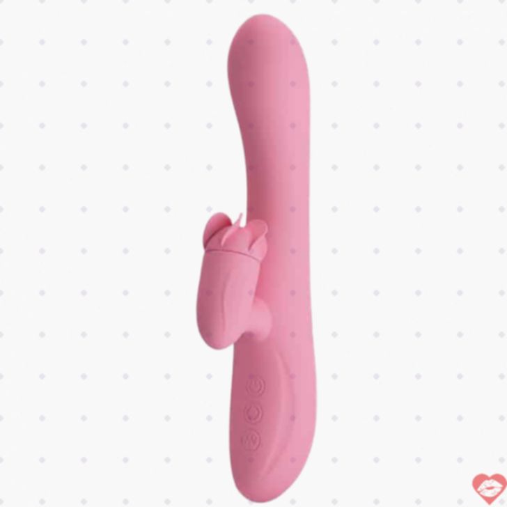 Vibrat thỏ Pretty Love Gina Hồng Quay Đa Năng