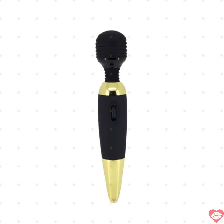 Pretty Love Power Wand Đen - Vàng Massage Rung Siêu Sóng