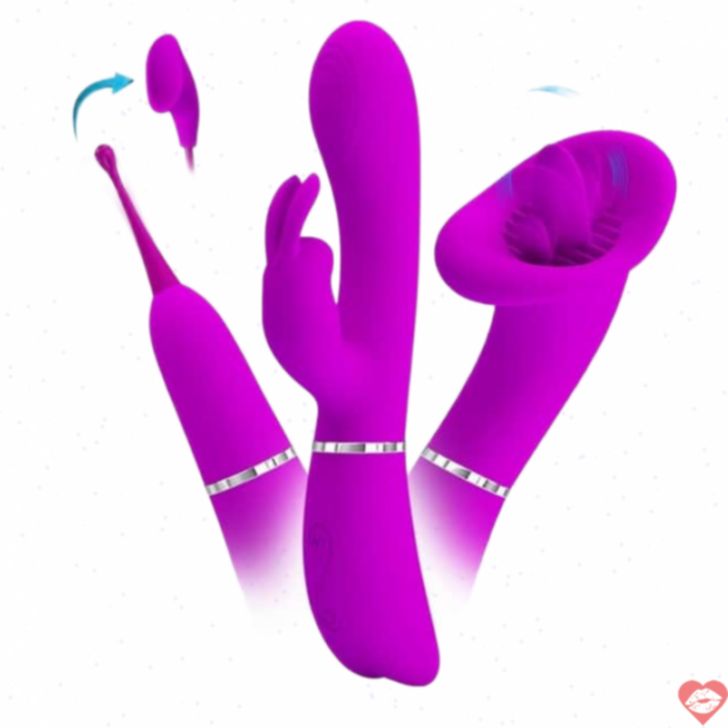 Bộ Pretty Love Thrill Kit Tím Đầu Đổi 5 Cấp Siêu Sướng
