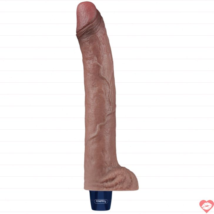 Lovetoy Dương Vật Giả Siêu Mềm Siêu Thực 27cm Đỏ Đam Mê