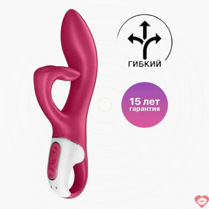 Satisfyer Embrace Me rabbit vibrator berry 3 chạm clitoris