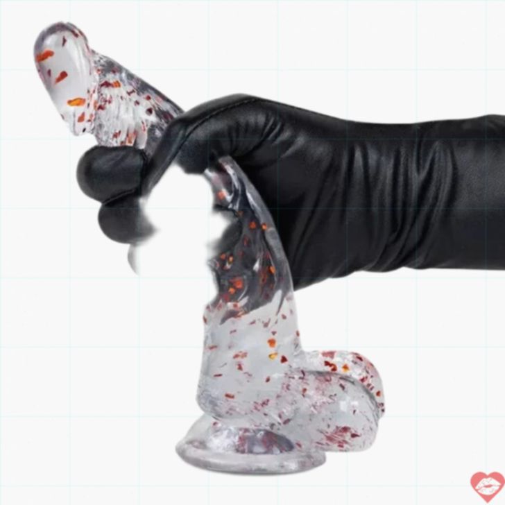 Dildo Cong Lấp Lánh 20cm Trong Suốt Kích G-Spot Đỉnh